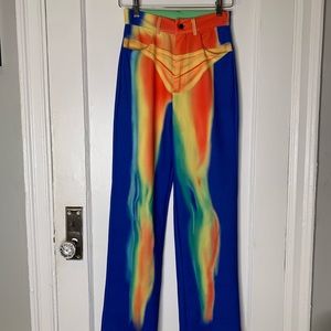 Thermogram Multicolored Flare Pants, Heat Effect